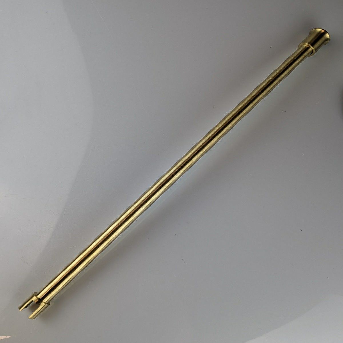 Ceiling to Glass bracing bar in Brushed gold 